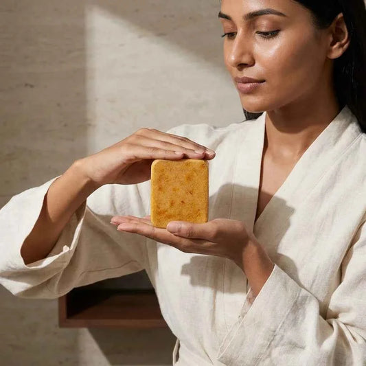 Ghar Magic Soap 100g for Tan Removal | Ayurvedic Bath Soap with Saffron & Sandalwood | Suitable for All Skin Types - GEHNA OFFICIAL