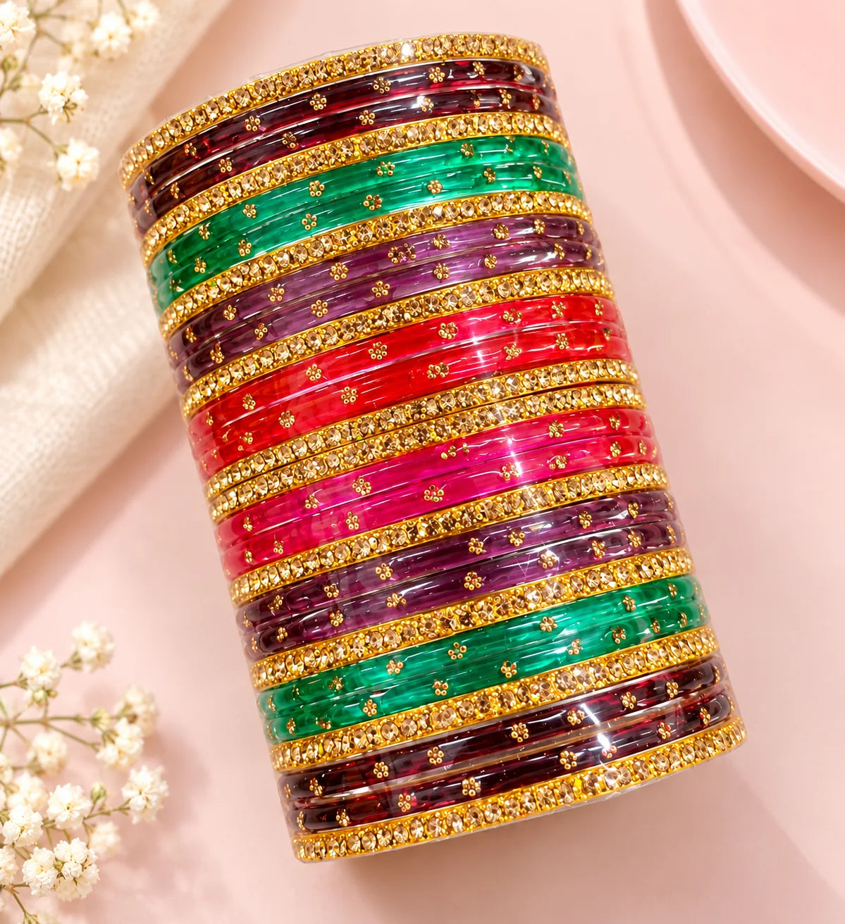glass bangles multi colour