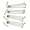 Gold Plated Red Stone Pearl Hair Chain Set