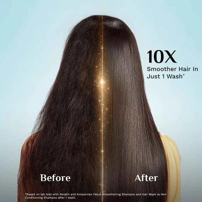 Pilgrim Keratin & Amazonian Patuá Smoothening Shampoo | With Argan Oil & Hyaluronic Acid | For Dry & Frizzy Hair | Paraben Free | 200ml