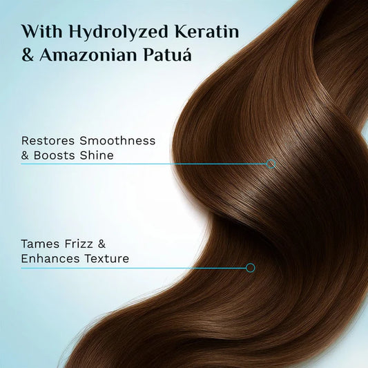Pilgrim Keratin & Amazonian Patuá Smoothening Shampoo | With Argan Oil & Hyaluronic Acid | For Dry & Frizzy Hair | Paraben Free | 200ml
