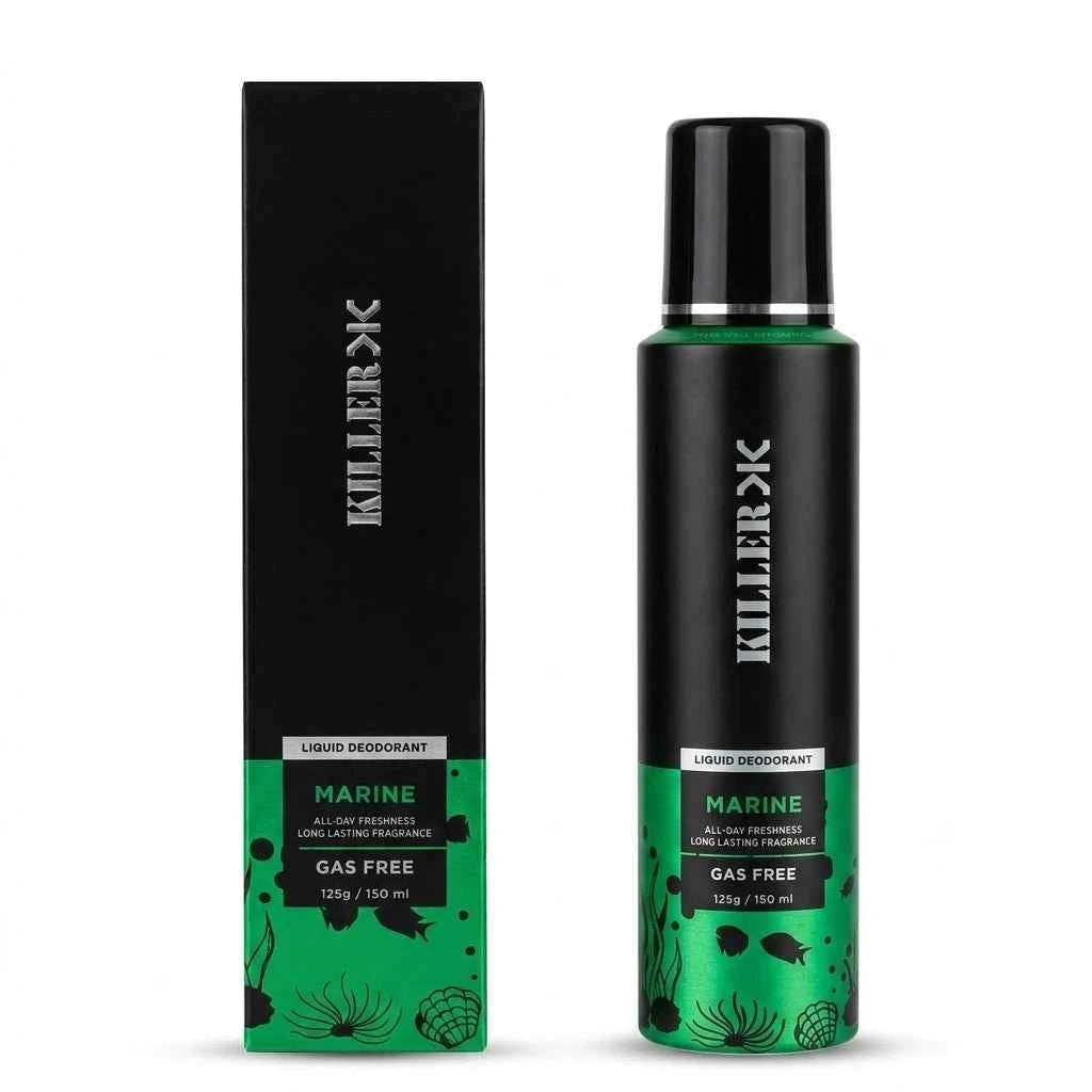 Killer Marine Gas Free Liquid Deodorant for Men 150ml Long Lasting Freshness