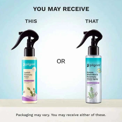 Pilgrim Korean Black Rice & Rosemary Water Spray with Biotin | Hair Growth & Scalp Care Spray | Sulphate Free Hair Mist | Strong & Nourished Hair