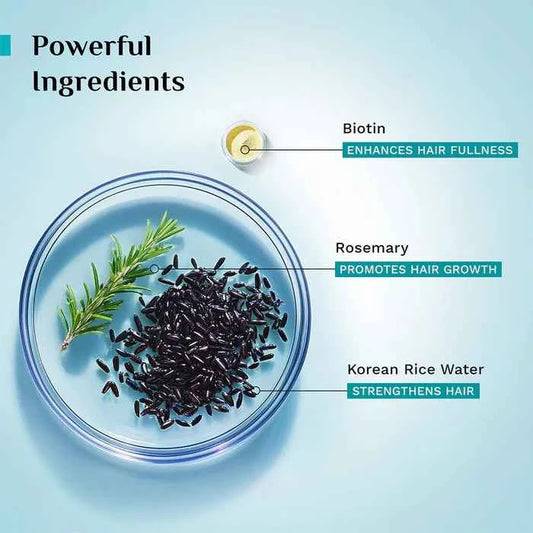 Pilgrim Korean Black Rice & Rosemary Water Spray with Biotin | Hair Growth & Scalp Care Spray | Sulphate Free Hair Mist | Strong & Nourished Hair