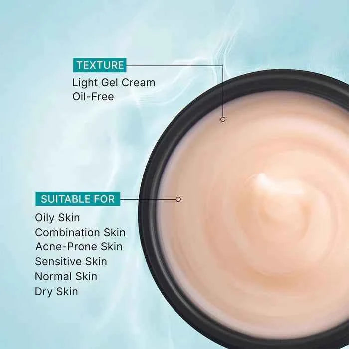 pilgrim korean rice water hydra glow moisturizer with 5 hyaluronic acids & 3% niacinamide | lightweight gel cream for hydrated & glowing skin | 100g (copy)