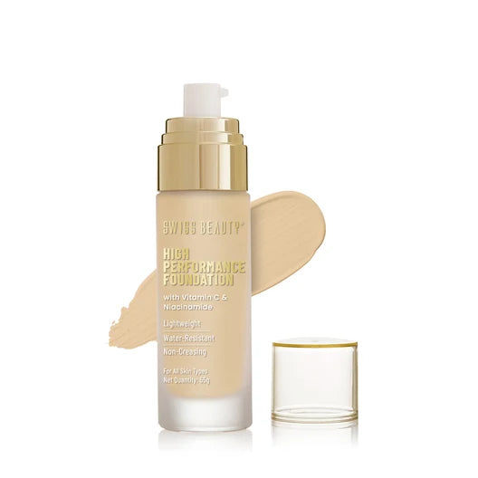 enhance your glow with swiss beauty high performance foundation in classic ivory