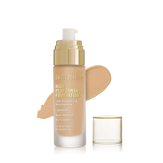 enhance your glow with swiss beauty high performance foundation in classic ivory
