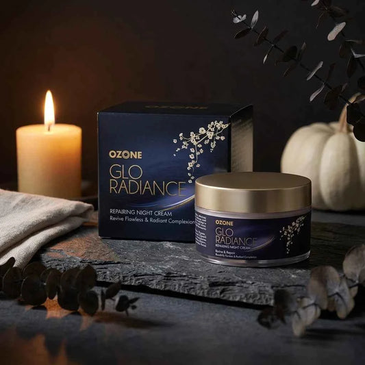 Ozone Glo Radiance Repairing Night Cream for Glowing Skin, Overnight Skin Repair & Hydration - GEHNA OFFICIAL