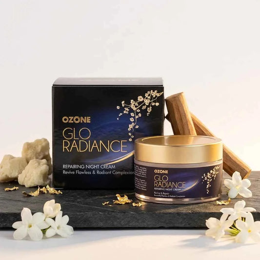 Ozone Glo Radiance Repairing Night Cream for Glowing Skin, Overnight Skin Repair & Hydration - GEHNA OFFICIAL