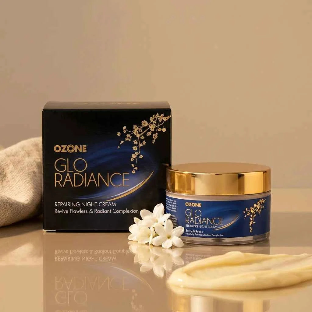Ozone Glo Radiance Repairing Night Cream for Glowing Skin, Overnight Skin Repair & Hydration - GEHNA OFFICIAL