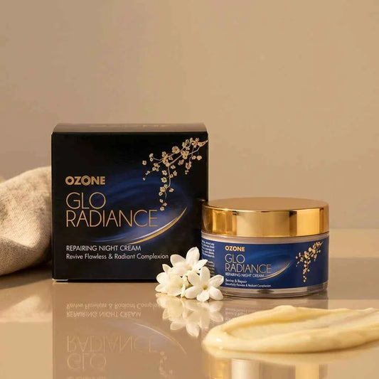 Ozone Glo Radiance Repairing Night Cream for Glowing Skin, Overnight Skin Repair & Hydration - GEHNA OFFICIAL