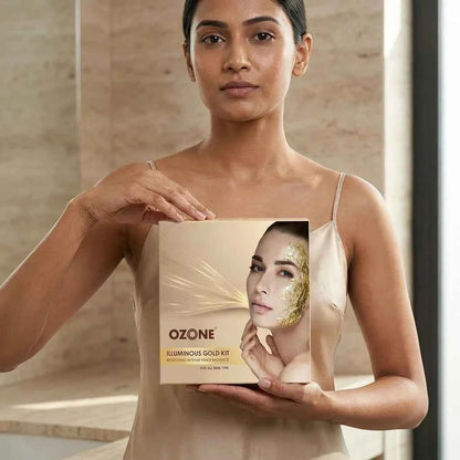 Ozone Illuminous Gold Kit Facial | Professional Gold Facial Kit for Radiant & Glowing Skin