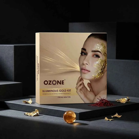 Ozone Illuminous Gold Kit Facial | Professional Gold Facial Kit for Radiant & Glowing Skin - GEHNA OFFICIAL