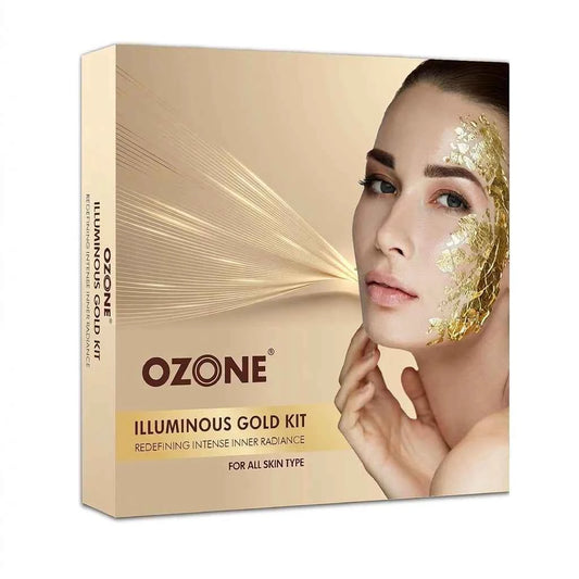 Ozone Illuminous Gold Kit Facial | Professional Gold Facial Kit for Radiant & Glowing Skin - GEHNA OFFICIAL