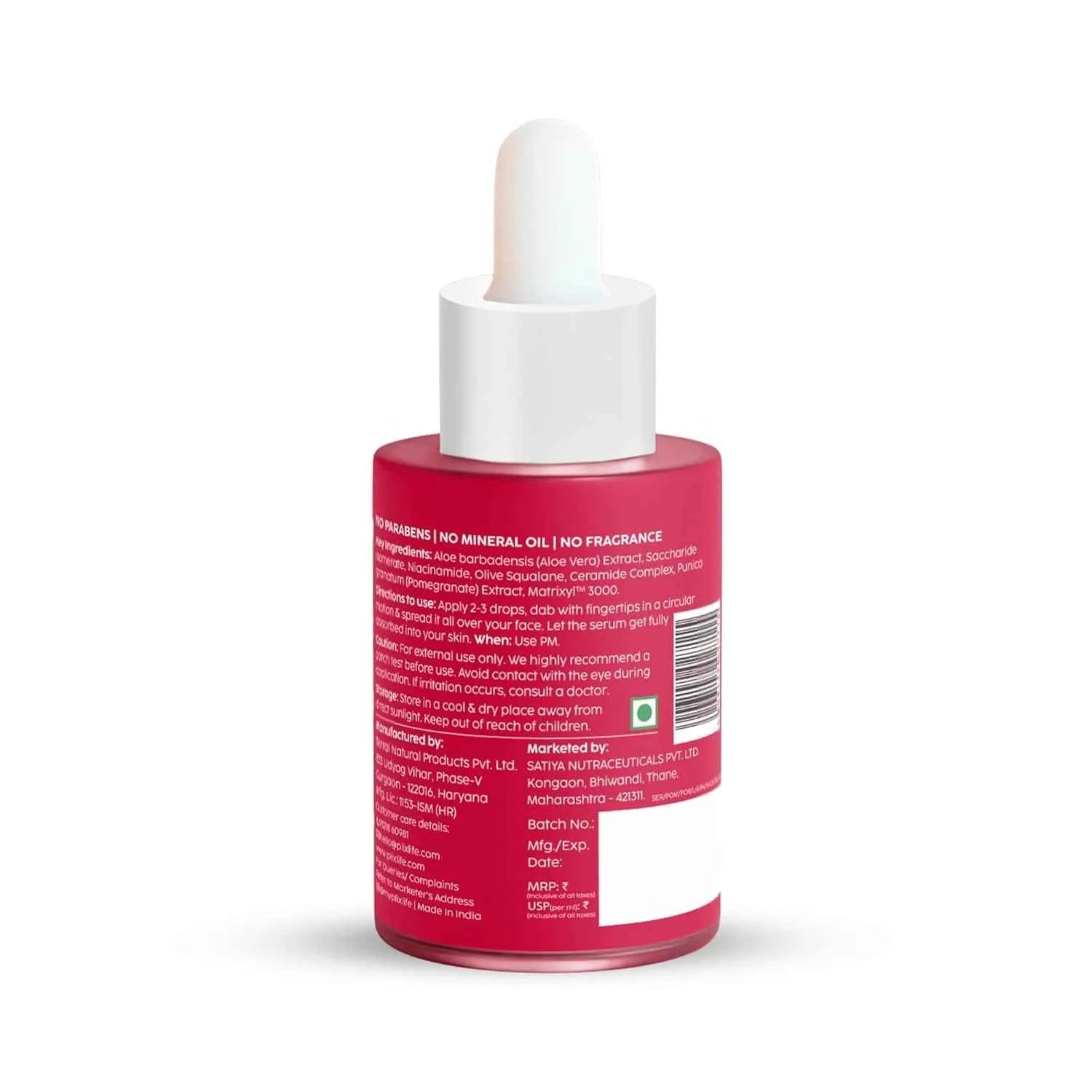PLIX Pomegranate Overnight Repair Dewy Serum | Squalane, Ceramide Complex & Multi Peptide | Anti-Wrinkle & Night Skin Renewal - GEHNA OFFICIAL