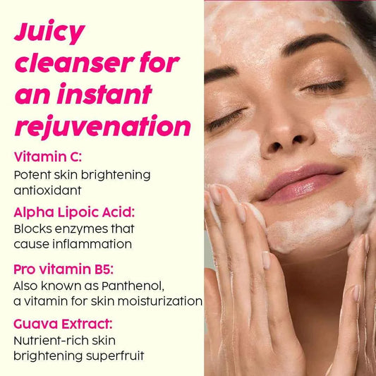 PLIX Guava Glow Juicy Cleanser – Vitamin C + ALA + Pro Vitamin B5 (100ml)