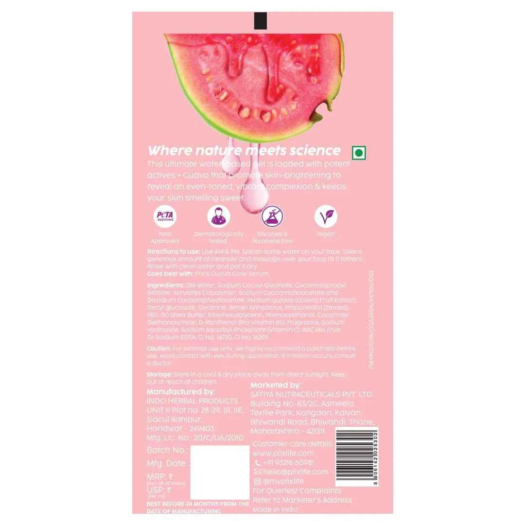 plix guava glow juicy cleanser – vitamin c + ala + pro vitamin b5 (100ml) - gehna official