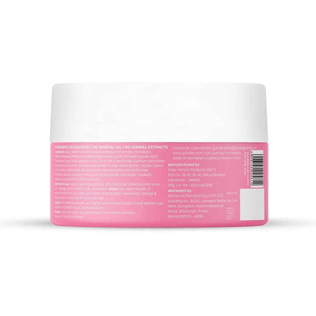 PLIX Guava Glow Smoothie Moisturizer – 3% Vitamin C, ALA & SPF 20 (50g) - GEHNA OFFICIAL