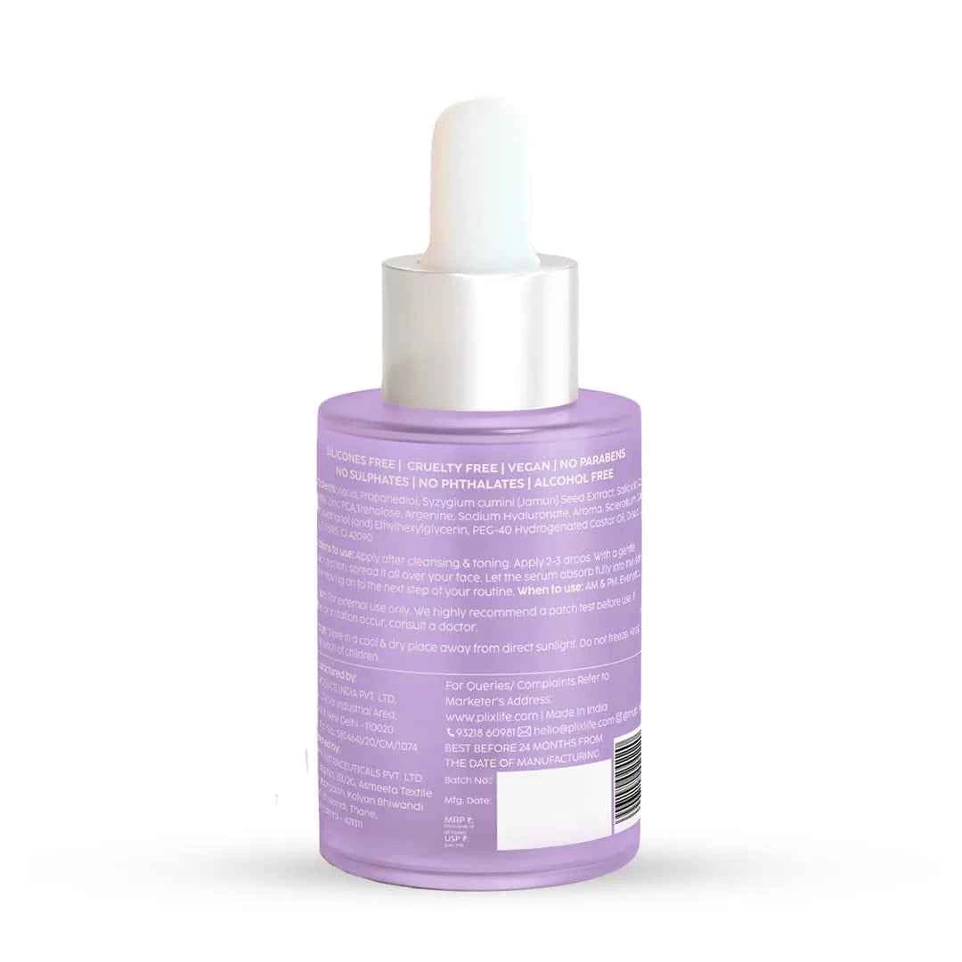 plix jamun active acne control serum with 2% salicylic acid & zinc pca - gehna official