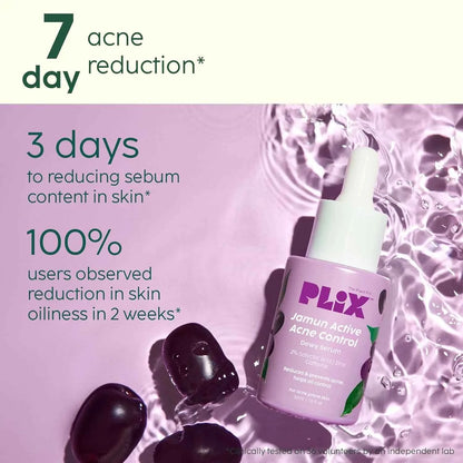 PLIX Jamun Active Acne Control Serum with 2% Salicylic Acid & Zinc PCA - GEHNA OFFICIAL