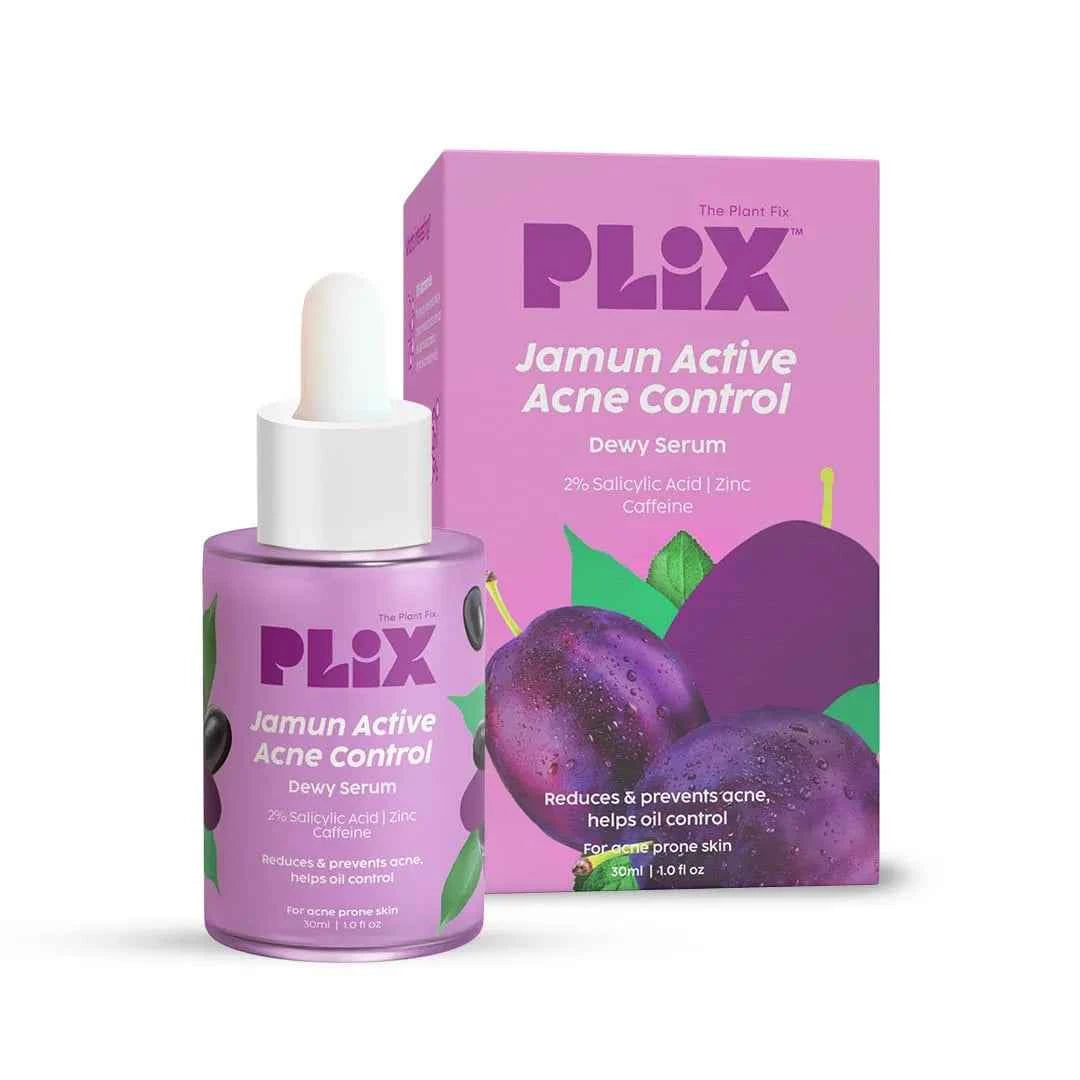 plix jamun active acne control serum with 2% salicylic acid & zinc pca - gehna official