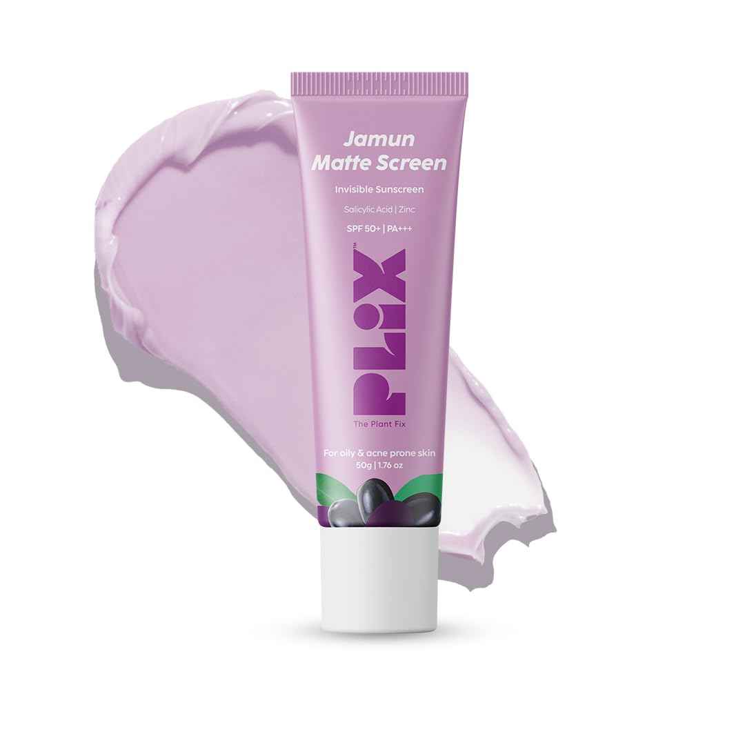 plix jamun matte screen invisible sunscreen – spf 50 pa+++ (50g) - gehna official