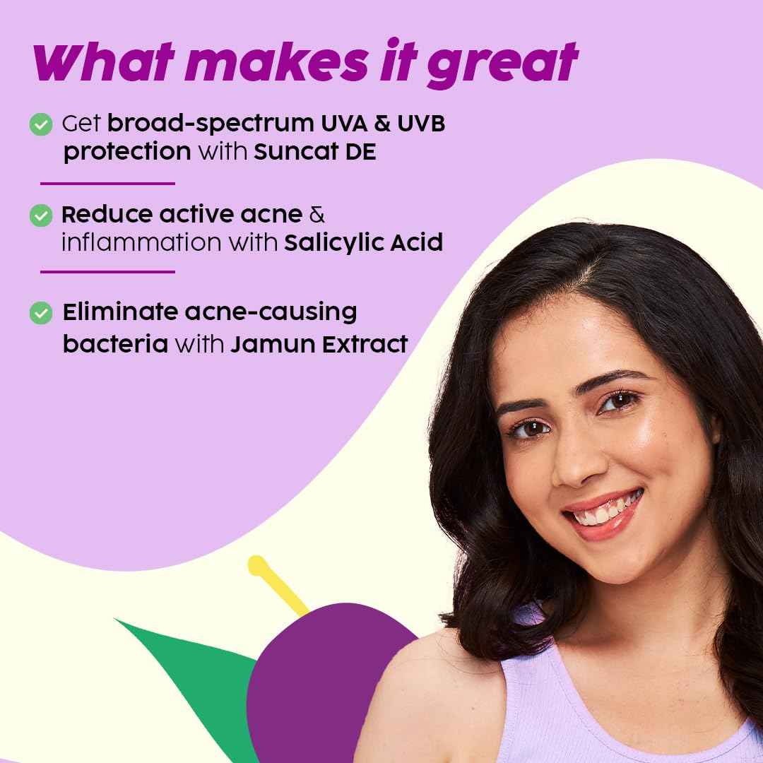 PLIX Jamun Matte Screen Invisible Sunscreen – SPF 50 PA+++ (50g) - GEHNA OFFICIAL
