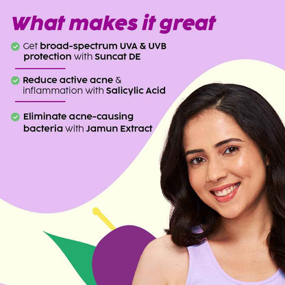 PLIX Jamun Matte Screen Invisible Sunscreen – SPF 50 PA+++ (50g) - GEHNA OFFICIAL