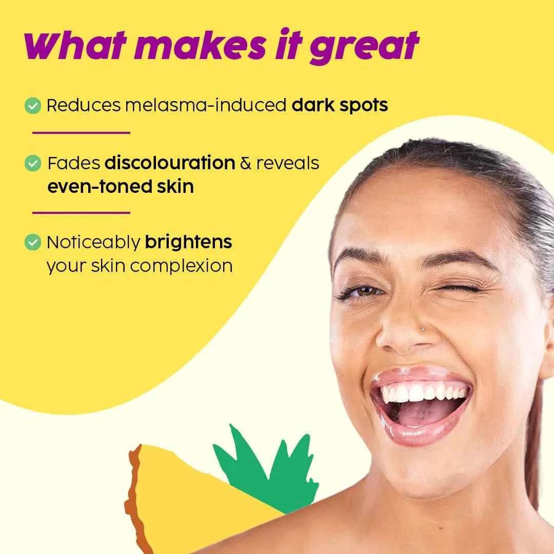 plix pineapple de-pigmentation serum – 2% alpha arbutin, niacinamide, pha - gehna official