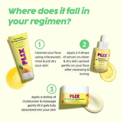 PLIX Pineapple De-Pigmentation Serum – 2% Alpha Arbutin, Niacinamide, PHA - GEHNA OFFICIAL