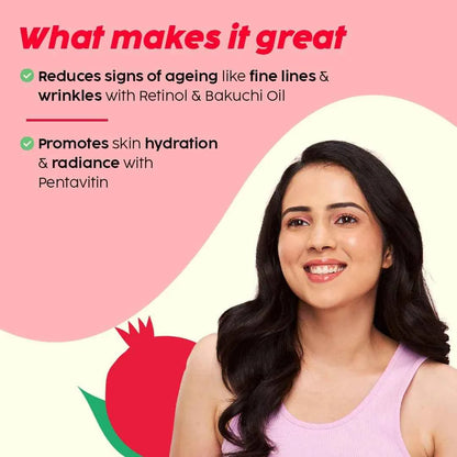 PLIX Pomegranate Youth Renewal Night Cream – 1% Retinol & Bakuchiol (50g) - GEHNA OFFICIAL