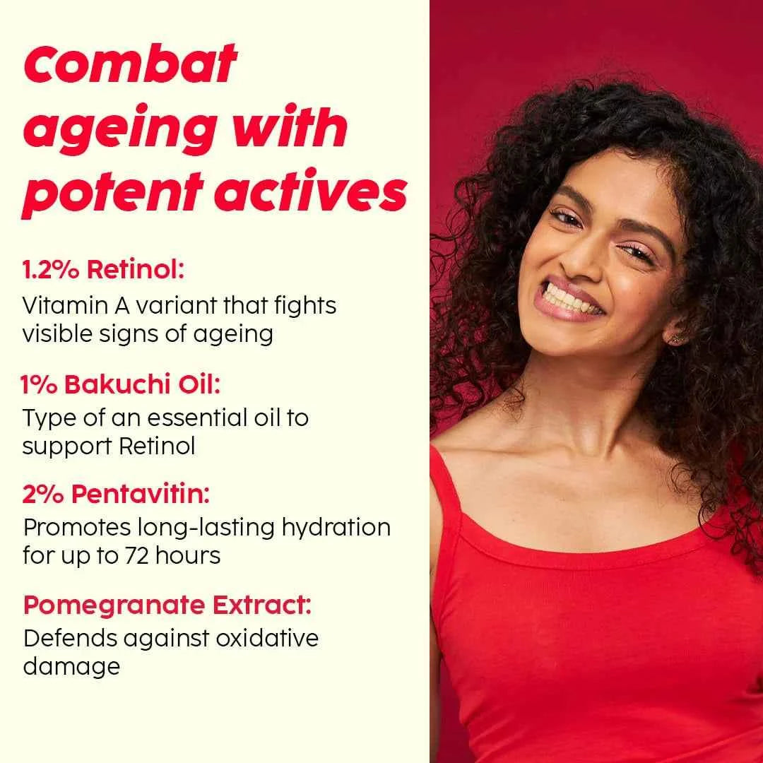 PLIX Pomegranate Youth Renewal Night Cream – 1% Retinol & Bakuchiol (50g) - GEHNA OFFICIAL