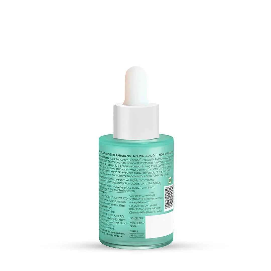 plix rosemary hair growth advanced serum  3% redensyl, anagain & baicapil  boosts hair growth & reduces hair fall - gehna official
