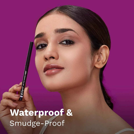 Pilgrim Oh The Drama Kajal Black Mischief | Waterproof & Smudge Proof Kajal | Deep Black Matte Finish | Lasts Up To 12 Hours