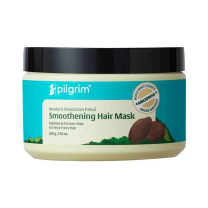 Pilgrim Keratin & Amazonian Patuá Smoothening Hair Mask  Sulphate & Paraben Free  Deep Nourishment for Dry & Frizzy Hair  200g