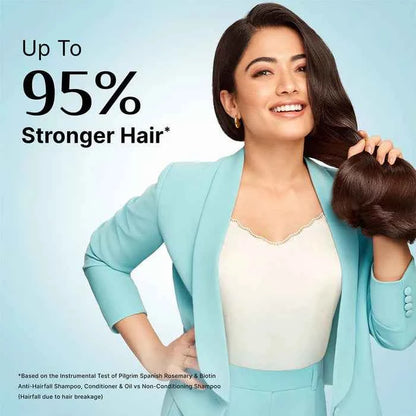 Pilgrim Spanish Rosemary & Biotin Anti Hairfall Shampoo | Reduces Hair Fall Due to Breakage | Sulphate & Paraben Free | All Hair Types | 200ml