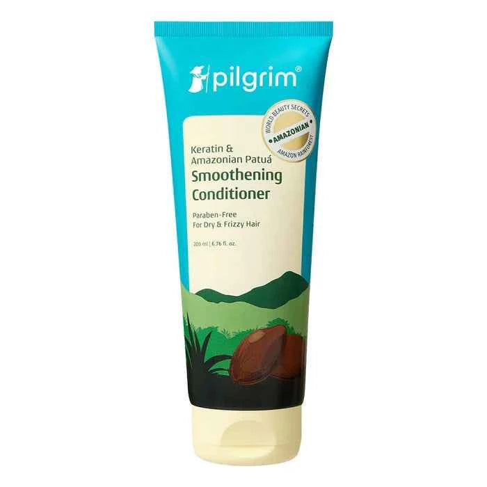 pilgrim keratin & amazonian patuá smoothening conditioner for dry & frizzy hair | paraben free hair conditioner | deep nourishment & frizz control | 200ml - gehna official