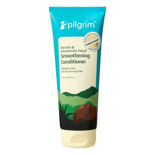 Pilgrim Keratin & Amazonian Patuá Smoothening Conditioner for Dry & Frizzy Hair | Paraben Free Hair Conditioner | Deep Nourishment & Frizz Control | 200ml