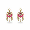 Pink Kundan Pearl Braid Hair Jewellery Set, 4 PCS Pack