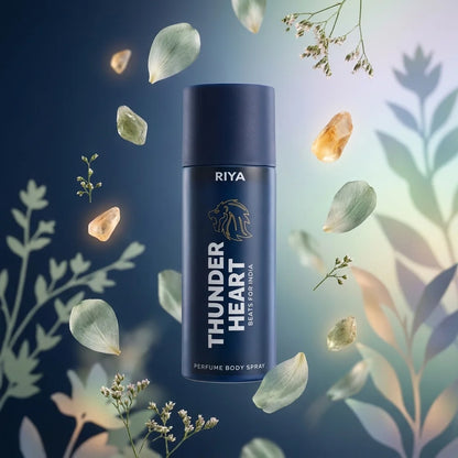 Riya Thunder Heart Perfume Body Spray for Men Blue Edition 150ml Long Lasting Fresh Fragrance