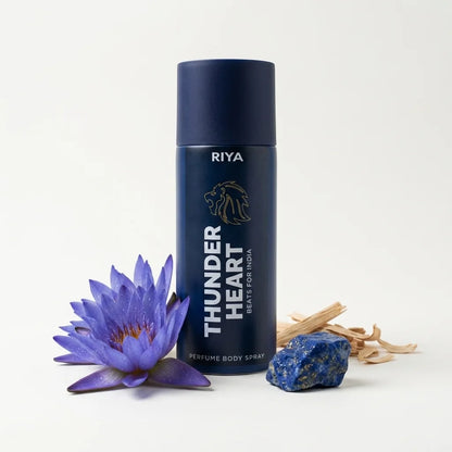 Riya Thunder Heart Perfume Body Spray for Men Blue Edition 150ml Long Lasting Fresh Fragrance