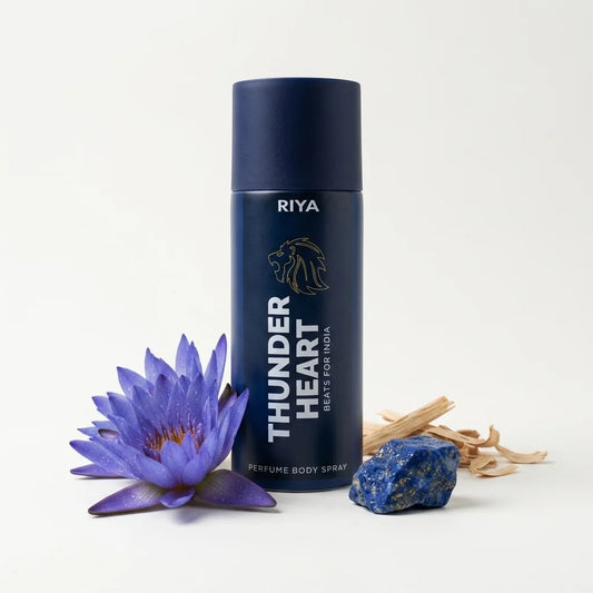 Riya Thunder Heart Perfume Body Spray for Men Blue Edition 150ml Long Lasting Fresh Fragrance