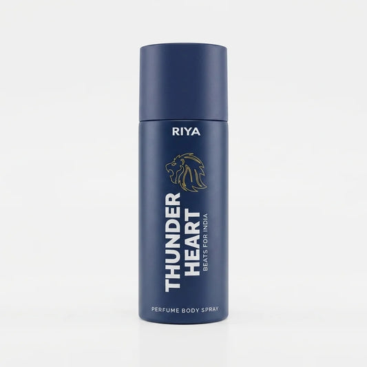 Riya Thunder Heart Perfume Body Spray for Men Blue Edition 150ml Long Lasting Fresh Fragrance