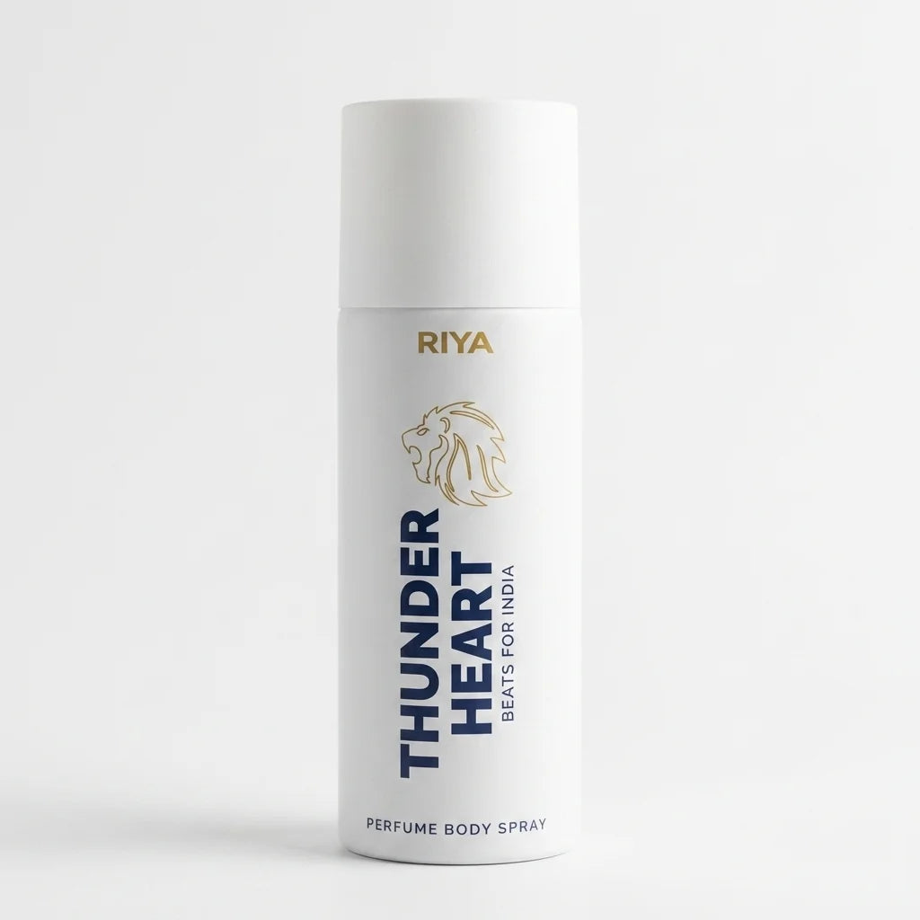 riya thunder heart perfume body spray for men 150ml long lasting fresh deodorant