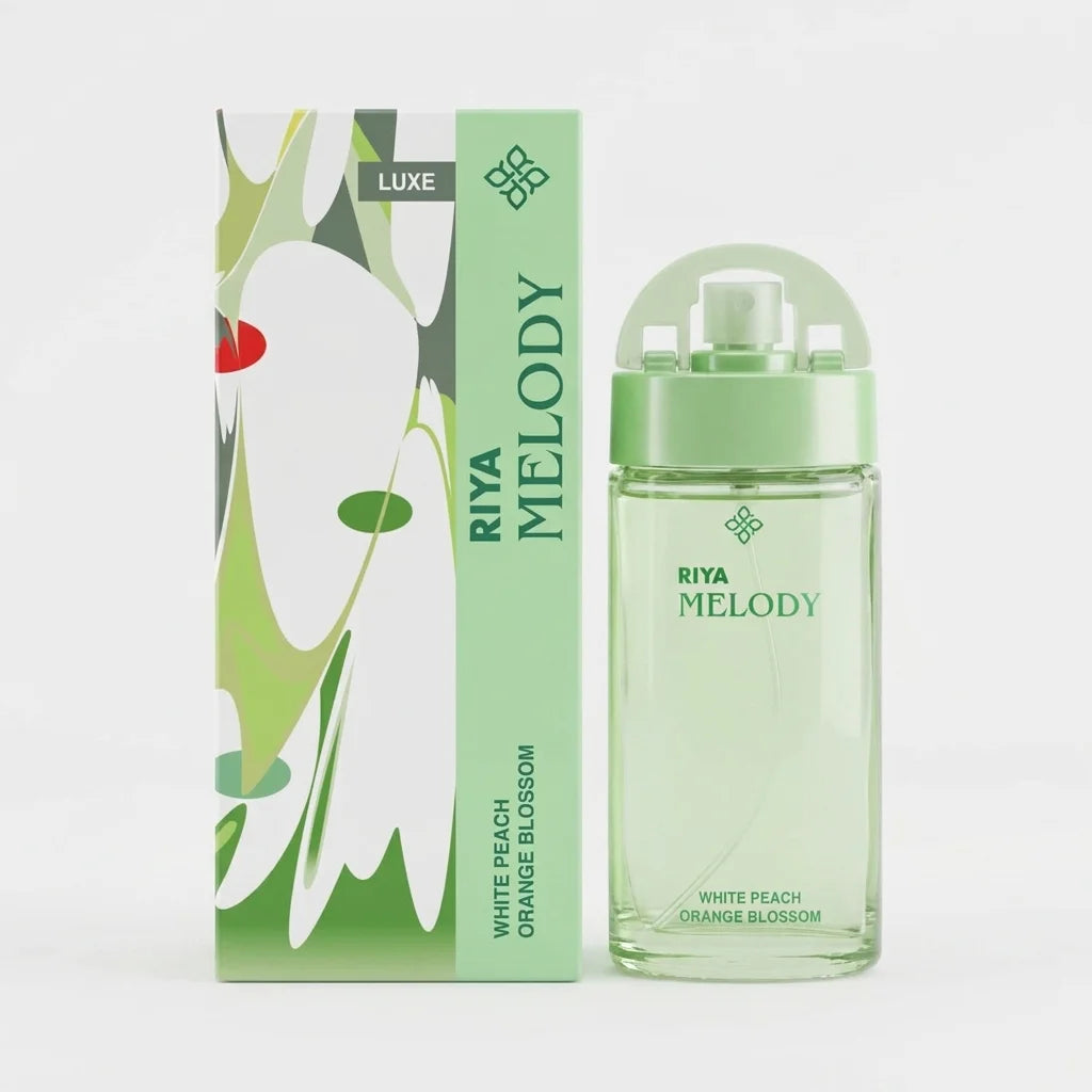 riya melody luxe eau de parfum for women white peach orange blossom 30ml