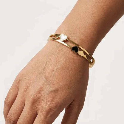 Luxury Heart Gold Plated Bracelet for Women | Premium Stainless Steel Love Bangle