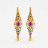 Exquisite Ruby Green Gold Plated Bangles – Elevate Your Ethnic Elegance