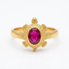 Stunning Ruby Turtle Gold Plated Ring - An Exquisite Symbol of Protection and Prosperity