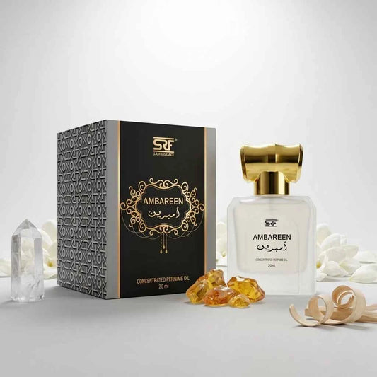 SRF Ambareen Concentrated Perfume Oil 20ml, Long Lasting Attar for Men & Women, Alcohol Free Arabic Fragrance - GEHNA OFFICIAL