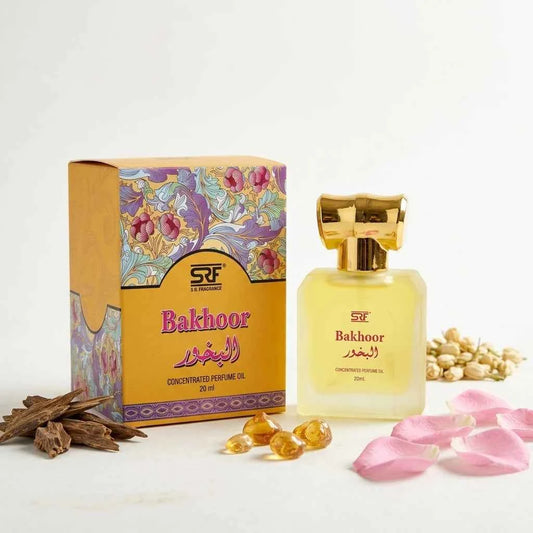 SRF Bakhoor Concentrated Perfume Oil 20ml, Long Lasting Attar for Men & Women, Alcohol Free Arabic Fragrance - GEHNA OFFICIAL